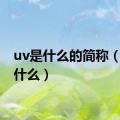 uv是什么的简称（uv是什么）