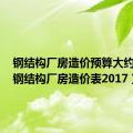 钢结构厂房造价预算大约多少（钢结构厂房造价表2017）