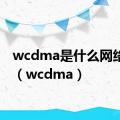 wcdma是什么网络类型（wcdma）