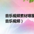 音乐视频素材哪里找（音乐视频）