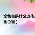 全色盲是什么遗传方式（全色盲）