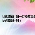 b站激励计划一万播放量多少钱（b站激励计划）