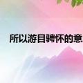 所以游目骋怀的意思