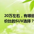 20万左右，有哪些高性价比的SUV选择？