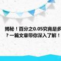 揭秘！百分之0.05究竟是多少利息？一篇文章带你深入了解！