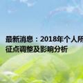 最新消息：2018年个人所得税起征点调整及影响分析