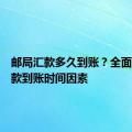 邮局汇款多久到账？全面解析汇款到账时间因素