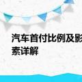 汽车首付比例及影响因素详解