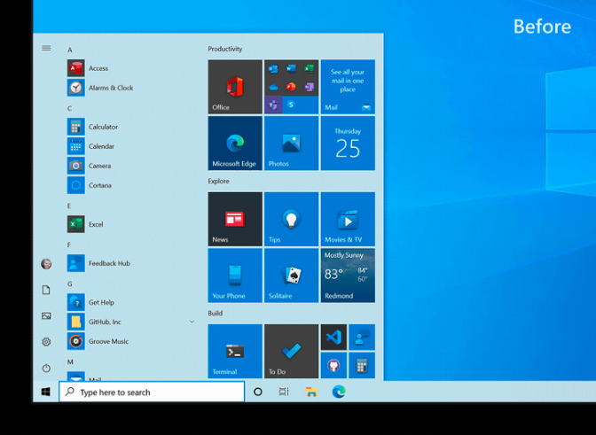 微软宣布新的windows10开始菜单设计
