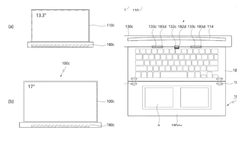 专利揭露LG正在研发一款17英寸可卷曲显示屏笔记本电脑