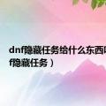 dnf隐藏任务给什么东西吗（dnf隐藏任务）