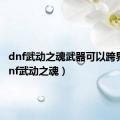 dnf武动之魂武器可以跨界吗（dnf武动之魂）