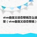 vivo自定义动态壁纸怎么设置在哪里（vivo自定义动态壁纸）