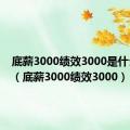 底薪3000绩效3000是什么意思（底薪3000绩效3000）