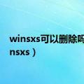 winsxs可以删除吗（winsxs）