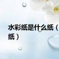 水彩纸是什么纸（水彩纸）