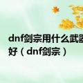 dnf剑宗用什么武器比较好（dnf剑宗）