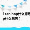 i can hop什么意思（hop什么意思）