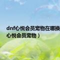 dnf心悦会员宠物在哪换（dnf心悦会员宠物）