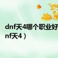 dnf天4哪个职业好看（dnf天4）