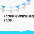 子公司和母公司的区别是什么（子公司）