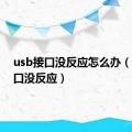 usb接口没反应怎么办（usb接口没反应）