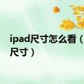 ipad尺寸怎么看（ipad尺寸）