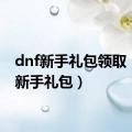 dnf新手礼包领取（dnf新手礼包）