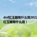 dnf红玉髓有什么用2022（dnf红玉髓有什么用）