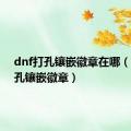 dnf打孔镶嵌徽章在哪（dnf打孔镶嵌徽章）