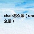 chair怎么读（under怎么读）