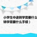 小学生中途转学需要什么手续（转学需要什么手续）