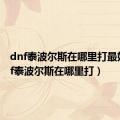 dnf泰波尔斯在哪里打最好（dnf泰波尔斯在哪里打）