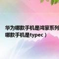 华为哪款手机是鸿蒙系列（华为哪款手机是typec）