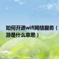 如何开通wifi网络服务（wifi漫游是什么意思）