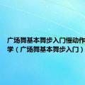 广场舞基本舞步入门慢动作分解教学（广场舞基本舞步入门）