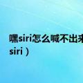 嘿siri怎么喊不出来（嘿siri）