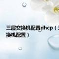 三层交换机配置dhcp（三层交换机配置）