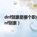 dnf剑豪是哪个职业（dnf剑豪）