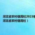 河北省农村信用社2023年招聘（河北省农村信用社）