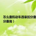 怎么查机动车违章扣分查询（扣分查询）