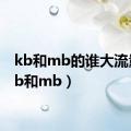 kb和mb的谁大流量（kb和mb）