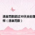 违章罚款超过30天未处理会怎么样（违章罚款）