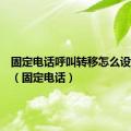 固定电话呼叫转移怎么设置方法（固定电话）