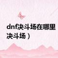 dnf决斗场在哪里（dnf决斗场）