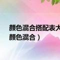 颜色混合搭配表大全（颜色混合）