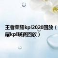 王者荣耀kpl2020回放（王者荣耀kpl联赛回放）