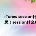 iTunes session什么意思（session什么意思）