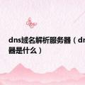 dns域名解析服务器（dns服务器是什么）