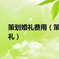 策划婚礼费用（策划婚礼）